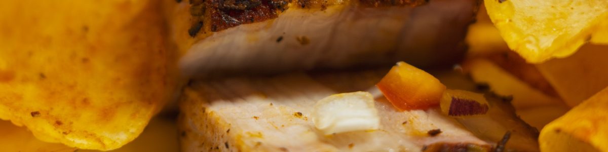 Panceta a la brasa indirecta en ComePorketa, restaurante brasa Barcelona Eixample